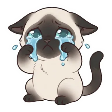 AI-generated custom cat sticker in a different pose (example 1)