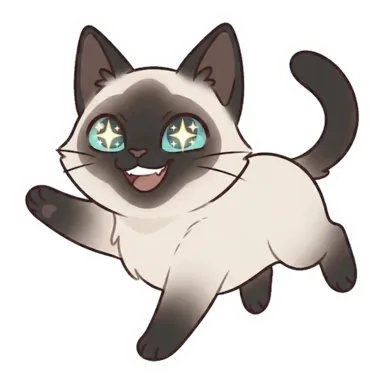 AI-generated custom cat sticker in a different pose (example 3)