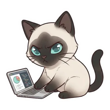 AI-generated custom cat sticker in a different pose (example 6)